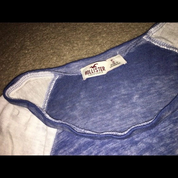 Hollister Blue & White Baseball Tee - Picture 4 of 4